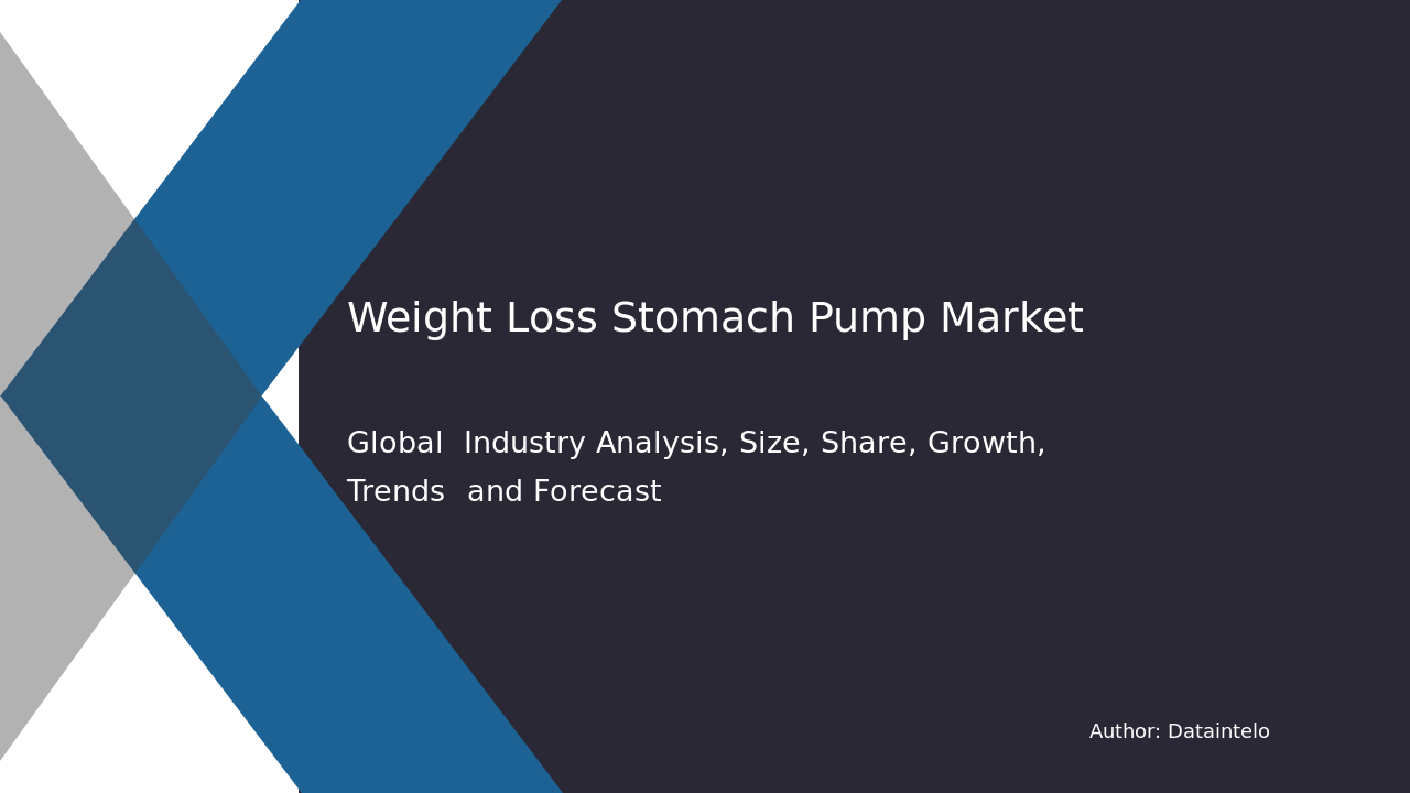 Weight Loss Stomach Pump Market Research Report 2032