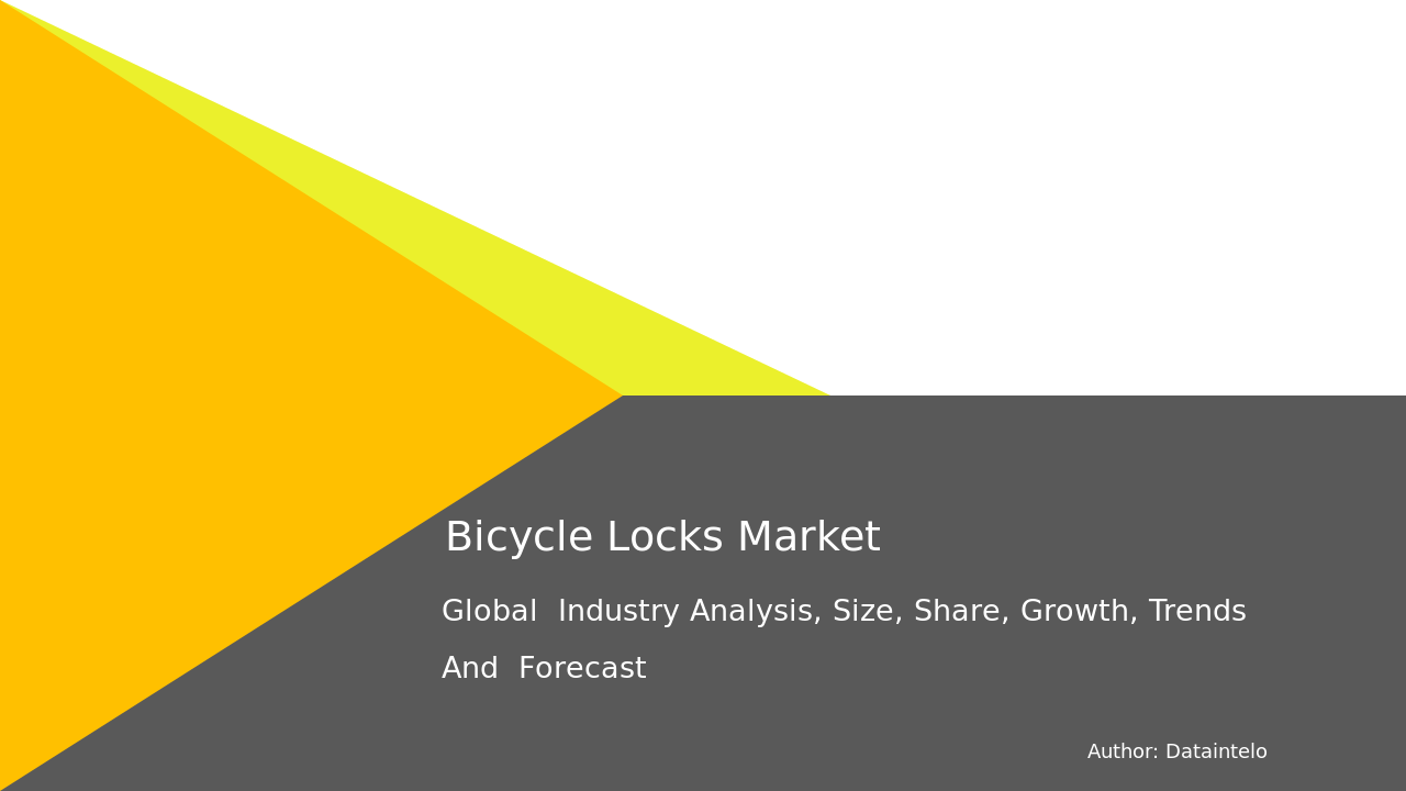 Bicycle Locks Market Report | Global Forecast From 2025 To 2033