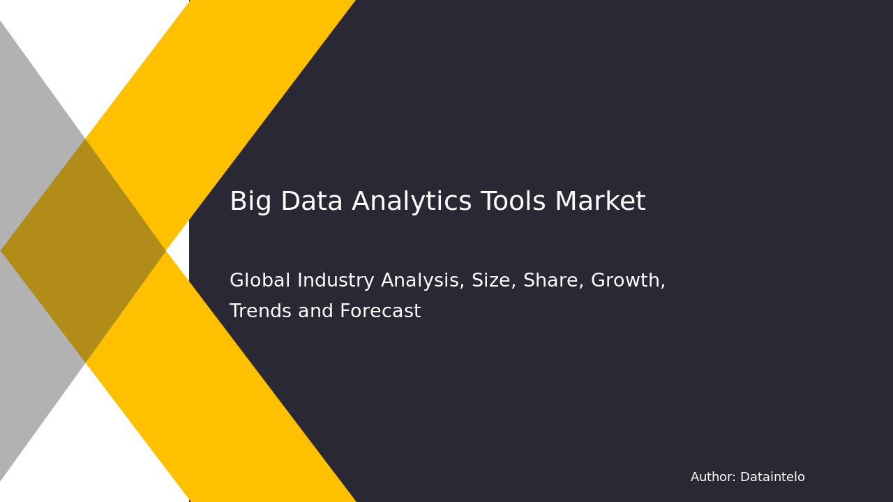Big Data Analytics Tools Market Report | Global Forecast From 2025 To 2033